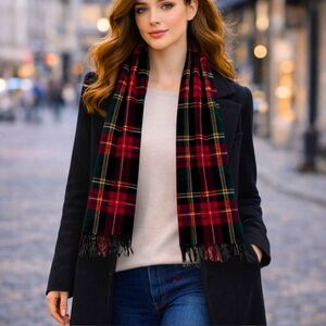 Givenchy Vintage Plaid Scarf • Made in Italy • Unisex Luxury